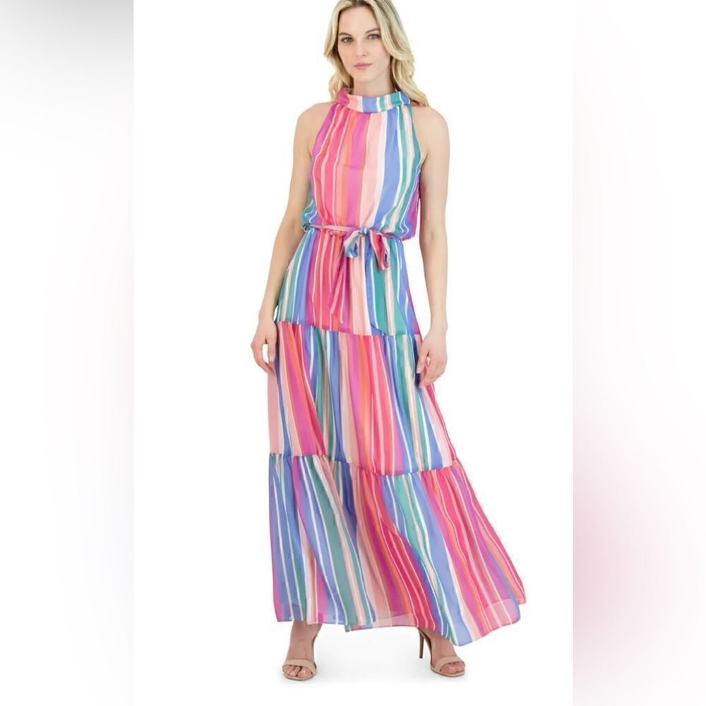 JULIA JORDAN
Mock Neck Sleeveless Maxi Dress